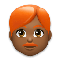 Man- Medium-Dark Skin Tone- Red Hair emoji on LG
